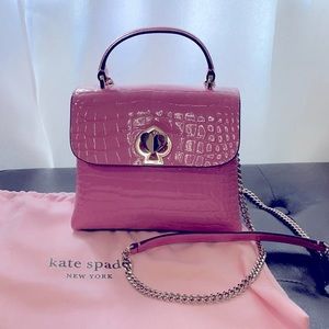 RARE Pink Croc Kate Spade Romy Bag ✨